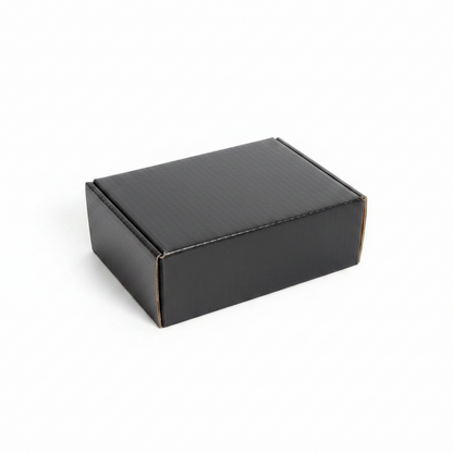 Black Laminated Corrugated Box (6.5 x 4 x 2.5 Inches) – Premium Packaging for Accessories & Jewelry