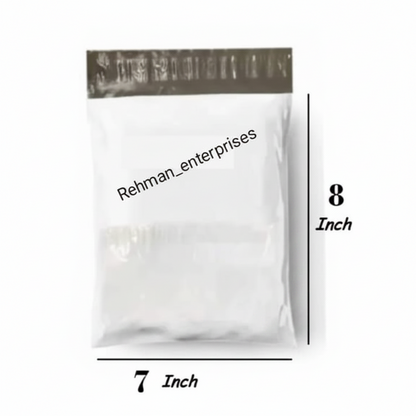Milky White Courier Flyer Bag (7 x 8 + 2 Inches) – Small E-Commerce Shipping Bag with Address Pocket