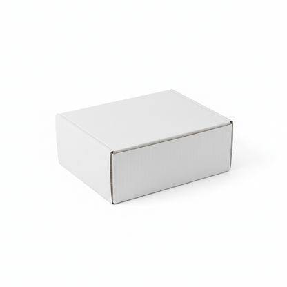 White Corrugated Box (6 x 5 x 2.5 Inches) – 3-Ply Kraft Shipping Box for Jewelry & Accessories