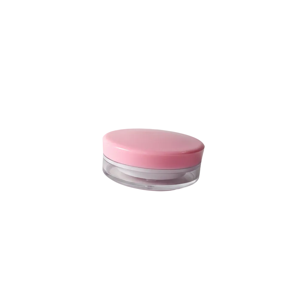 15ml Empty Acrylic Cosmetic Jars with Pink Screw Cap – Pack of 12