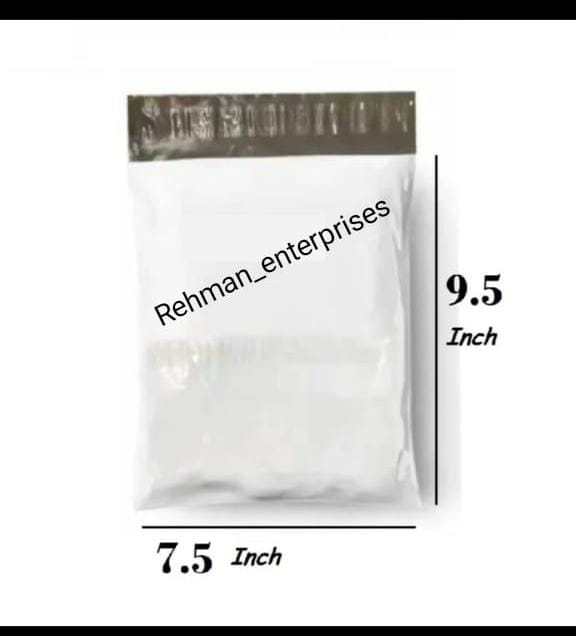 Milky White Courier Flyer Bag (7.5 x 9.5 Inches) – E-Commerce Shipping Bag with Address Pocket