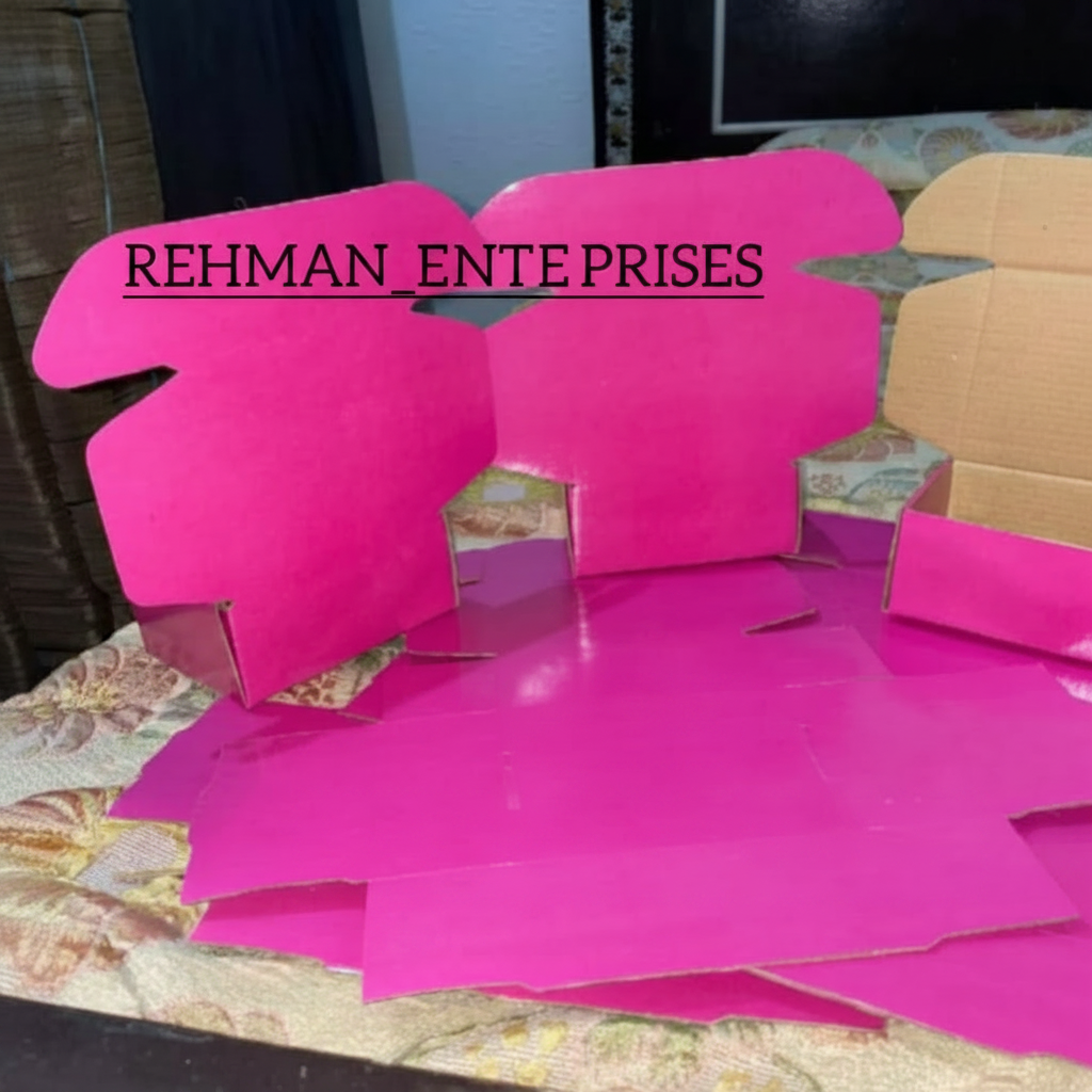 Pink Laminated Corrugated Box (5 x 4 x 2.5 Inches) – Premium Packaging for Jewelry & Accessories