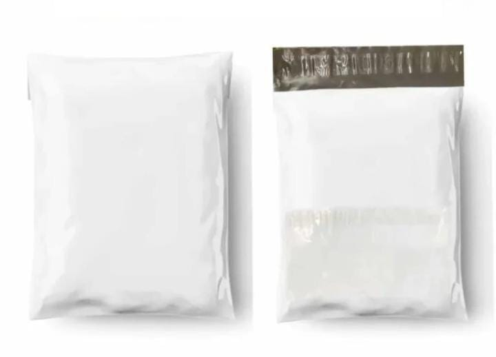 Milky White Courier Flyer Bag (7 x 8 + 2 Inches) – Small E-Commerce Shipping Bag with Address Pocket