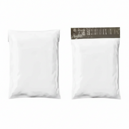 Milky White Courier Flyer Bag (7 x 8 + 2 Inches) – Small E-Commerce Shipping Bag with Address Pocket