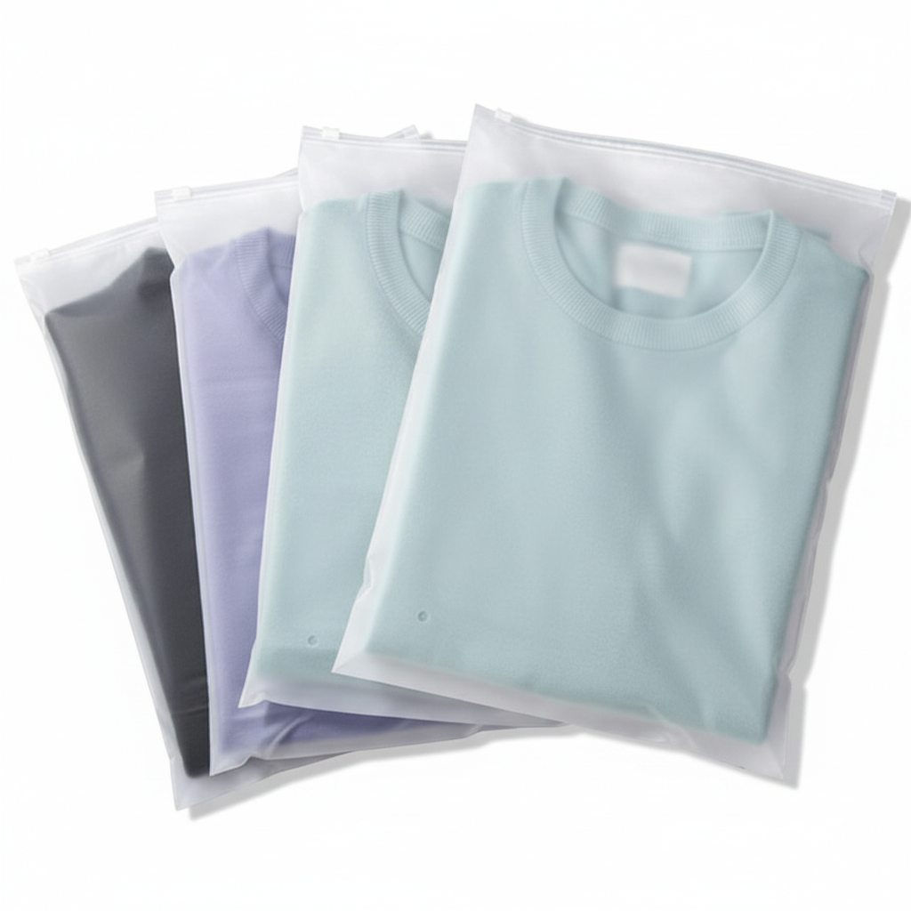 Zipper Slider Suit Packing Bag (12 x 14 Inches) – Frosted Ziplock Plastic Bag for Clothing & Retail Packaging