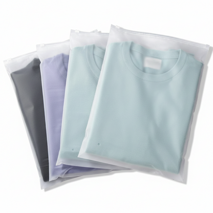 Zipper Slider Suit Packing Bag (12 x 14 Inches) – Frosted Ziplock Plastic Bag for Clothing & Retail Packaging