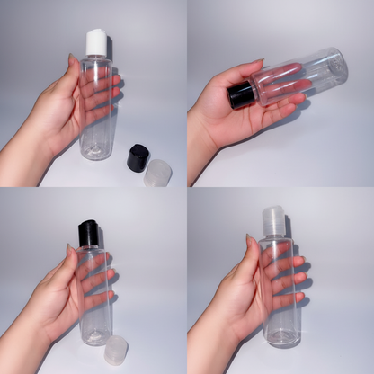 150ml Clear Plastic Flip Cap Bottle – Pack of 24 | Empty Refillable Bottles for Hair Oil, Lotion & Cosmetics