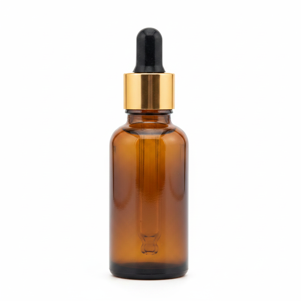 50ml Amber Glass Dropper Bottle – Pack of 12 | Empty Refillable Bottles for Essential Oil, Serum & Cosmetics