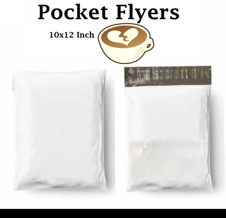 Milky White Courier Flyer Bag (10 x 12 + 2 Inches) – E-Commerce Shipping Bag with Address Pocket