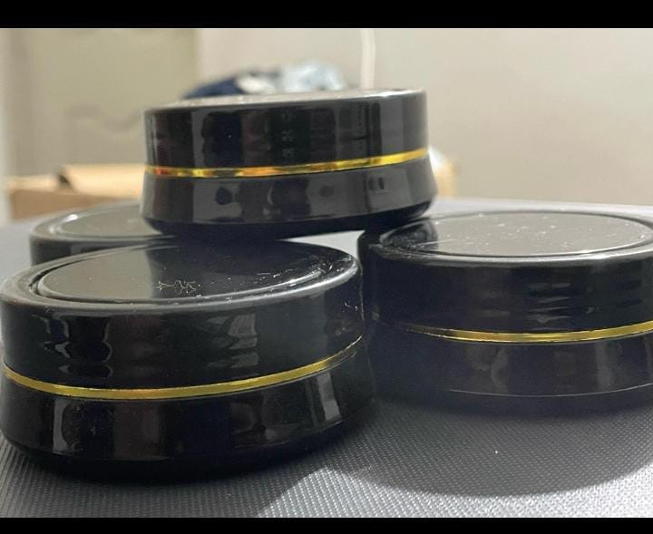 Premium Black Cream Jars for Cosmetics & Skincare – Pack of 12