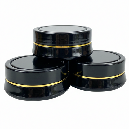 Premium Black Cream Jars for Cosmetics & Skincare – Pack of 12